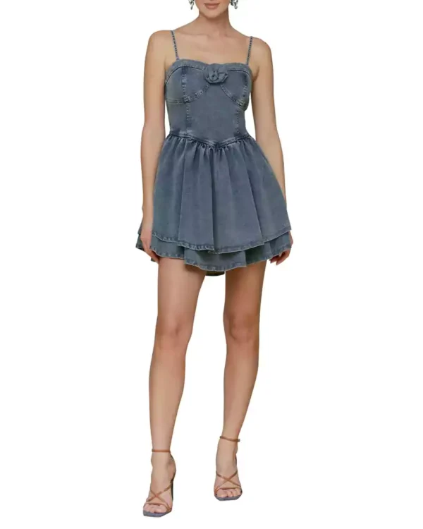 Bustier denim dress