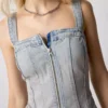Bustier denim top