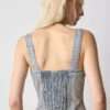 Bustier denim top