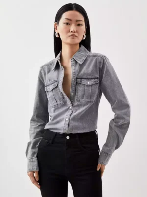 Button down denim shirt