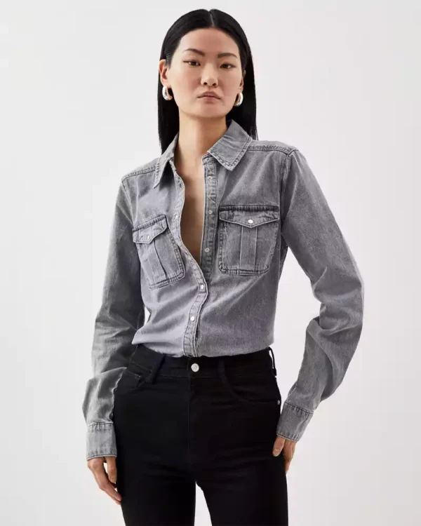 Button down denim shirt