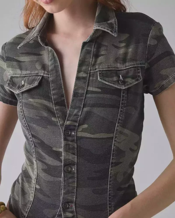 Camo denim shirt