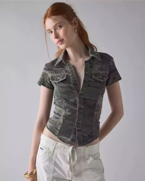 Camo denim shirt
