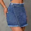 Dark denim jean skirt
