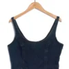 Denim crop tank top