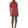Denim dress red