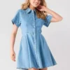 Denim flare dress