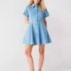 Denim flare dress