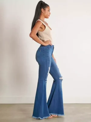 Denim flare jeans