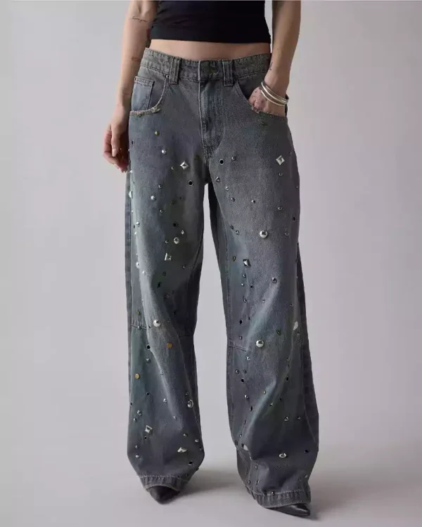 Denim grey baggy jeans