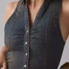 Denim halter vest