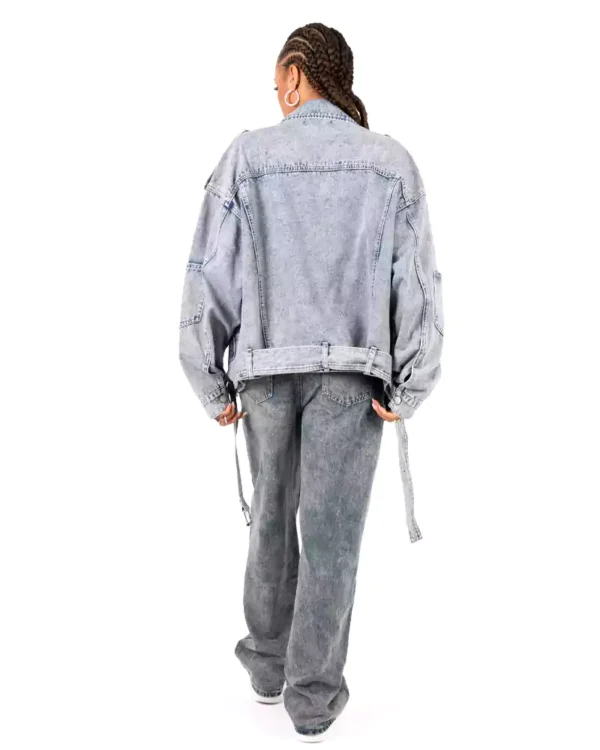 Denim jacket for motorcycle riding