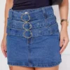 Denim layered skirt