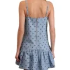 Denim mini dress halter