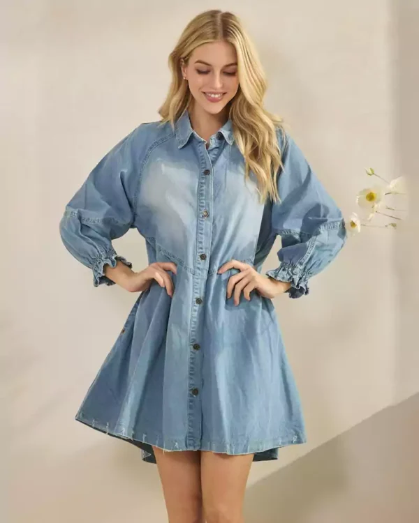 Denim mini dresses for women