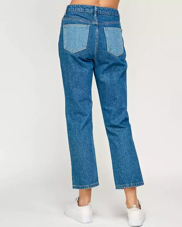 Denim patchwork jeans