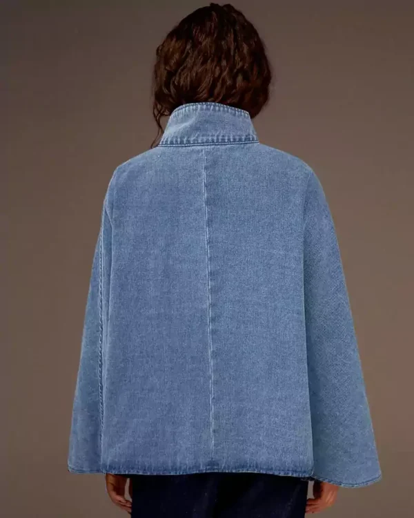 Denim poncho