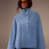 Denim poncho