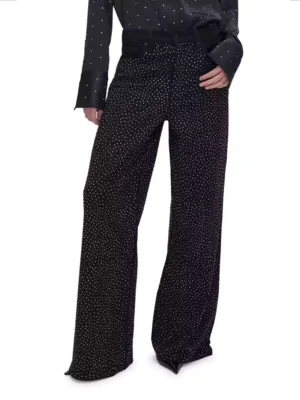 Denim rhinestone jeans