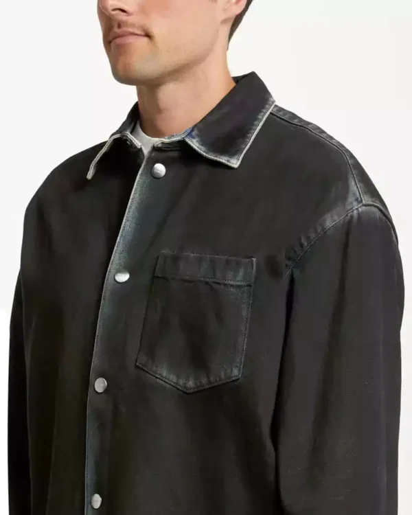 Denim shirt jacket mens