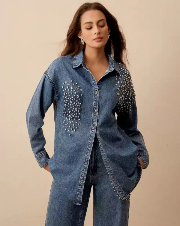 Denim shirt long sleeve