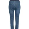 Denim straight leg jeans for women