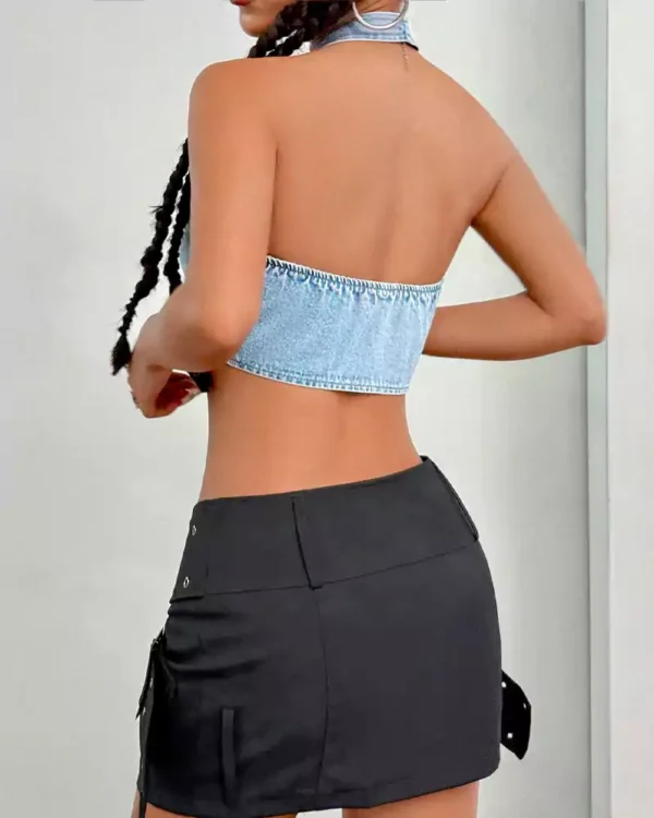 Denim tank top womens