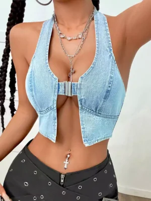 Denim tank top womens
