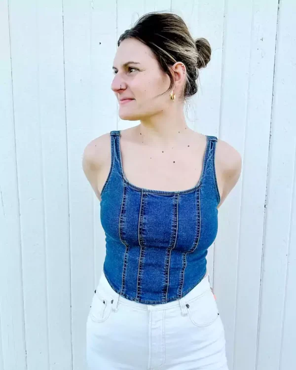 Denim tank vest