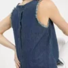 Denim western vest