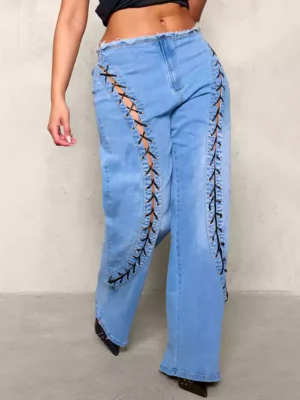 Dest soft denim wide leg jeans