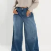 Dlue denim wide leg jeans