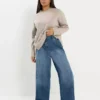 Dlue denim wide leg jeans