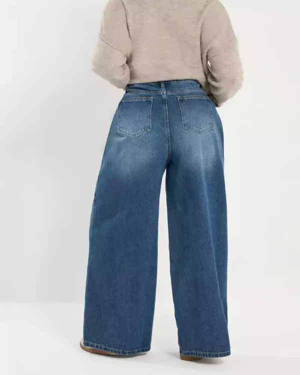 Dlue denim wide leg jeans