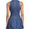 Embroidered denim dress wome