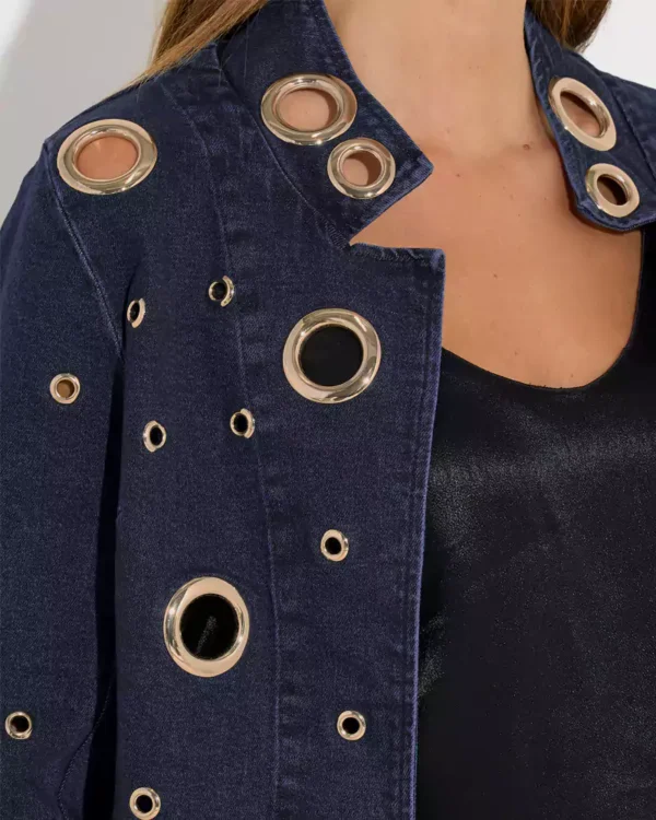 Eyelet denim