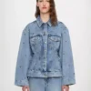 Light blue denim jacket women