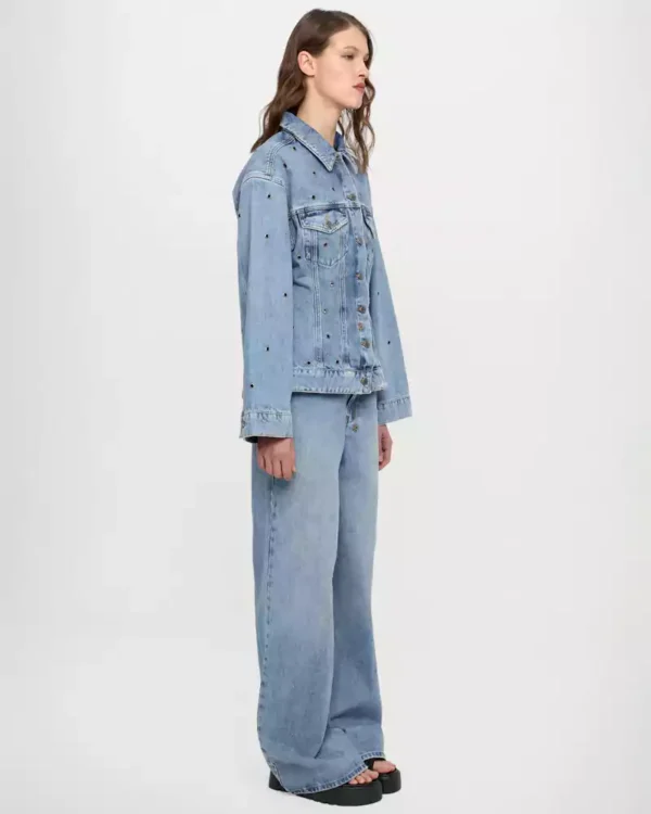 Light blue denim jacket women