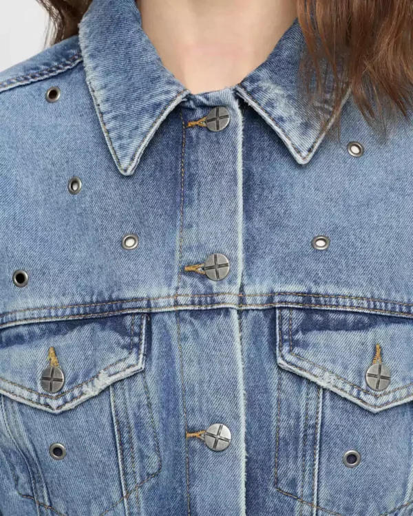 Light blue denim jacket women
