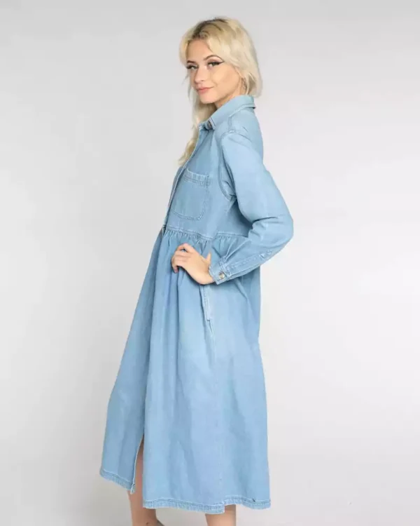 Light denim shirt dress