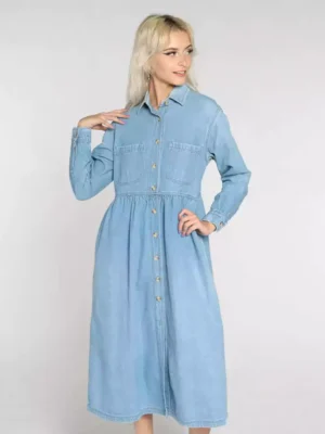 Light denim shirt dress