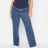 Lightweight denim wide leg jeans