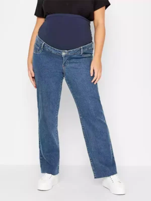 Lightweight denim wide leg jeans