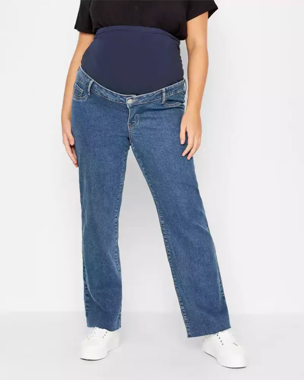 Lightweight denim wide leg jeans