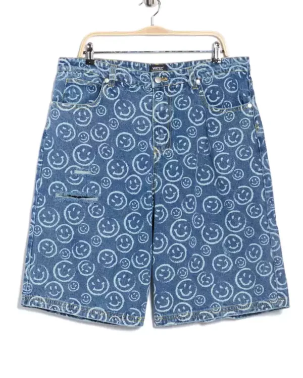 Mens long denim shorts