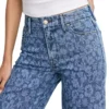 Patterned denim jeans