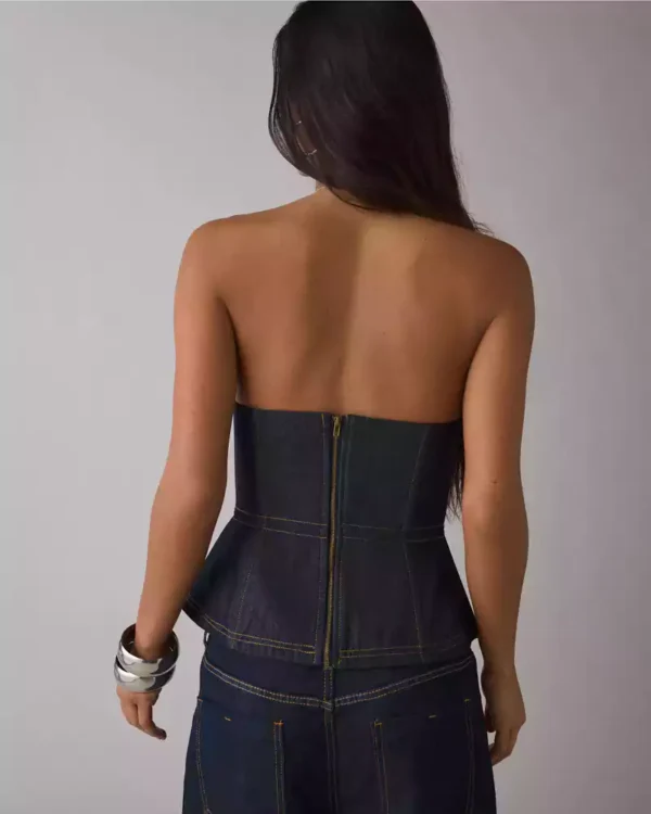 Remain peplum denim top