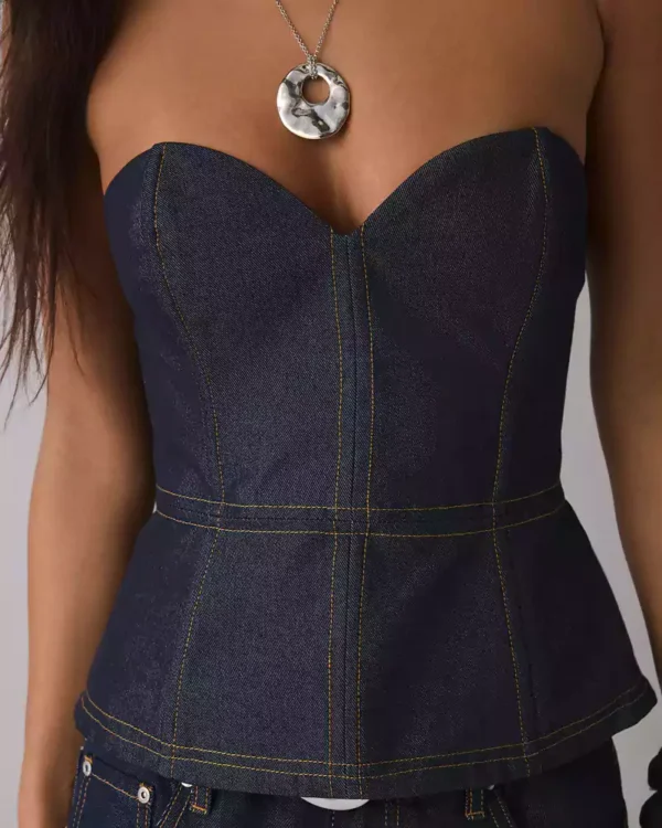 Remain peplum denim top