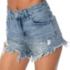 Rhinestone denim shorts