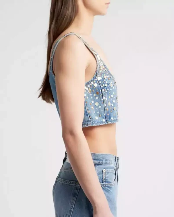 Sequin denim